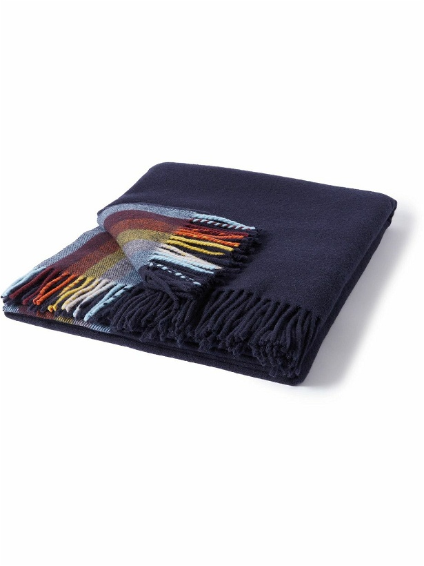 Photo: Paul Smith - Fringed Striped Wool and Cotton-Blend Throw