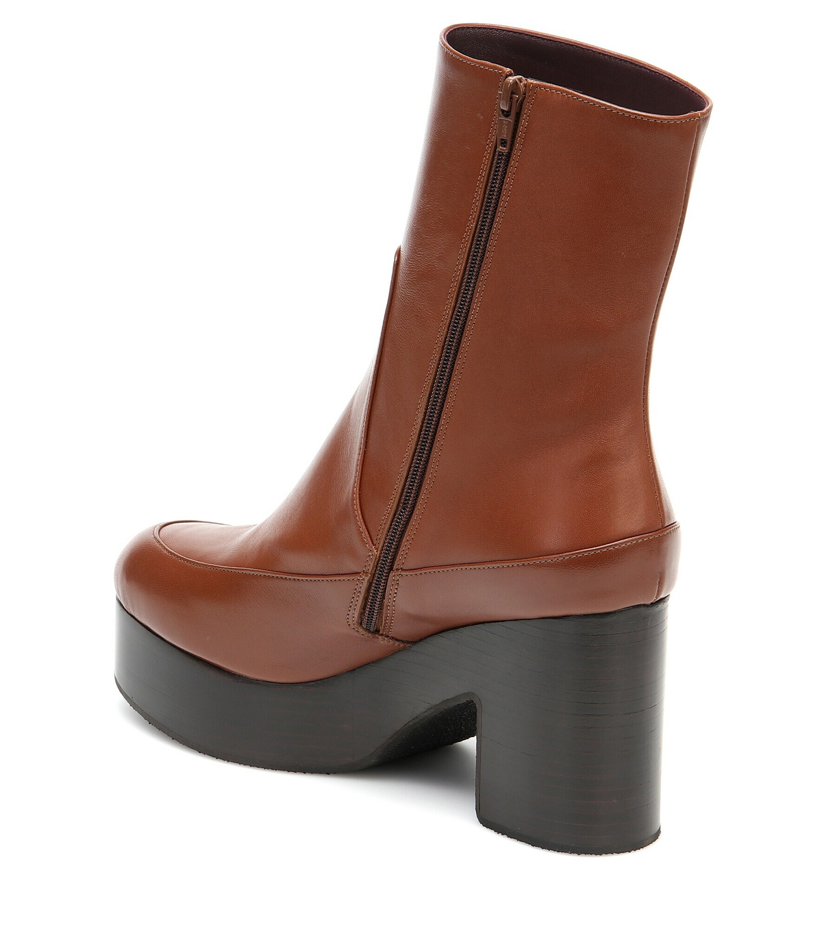 dries van noten leather platform ankle boots
