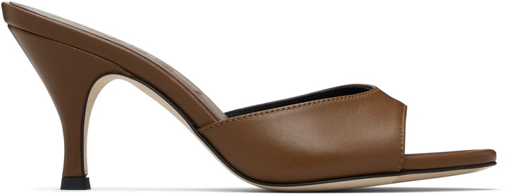 Photo: Aeyde Brown Samia Stiletto Mule Heeled Sandals