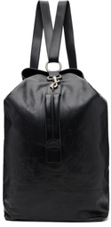 Dries Van Noten Black Adjustable Leather Backpack