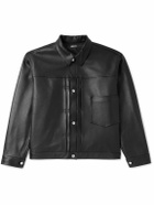 A.PRESSE - Full-Grain Leather Jacket - Black