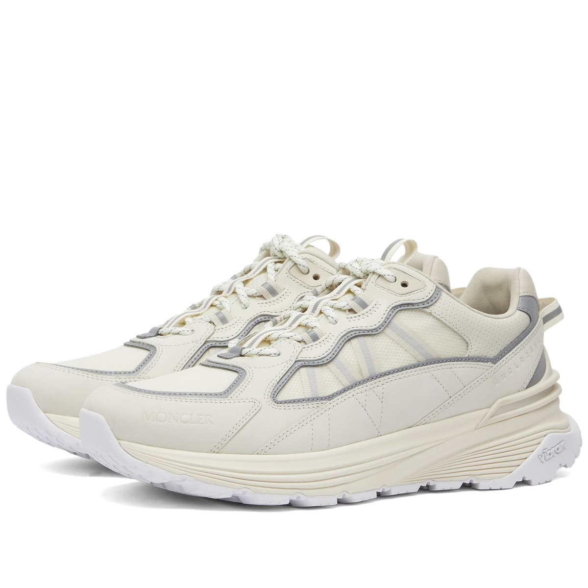 Moncler Men's Lite Runner Sneakers in Off White Moncler