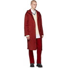 Valentino Red Pleated Parka