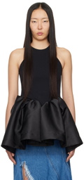 Marques Almeida Black Paneled Tank Top