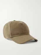 SAINT LAURENT - Logo-Debossed Cotton-Twill Baseball Cap - Green