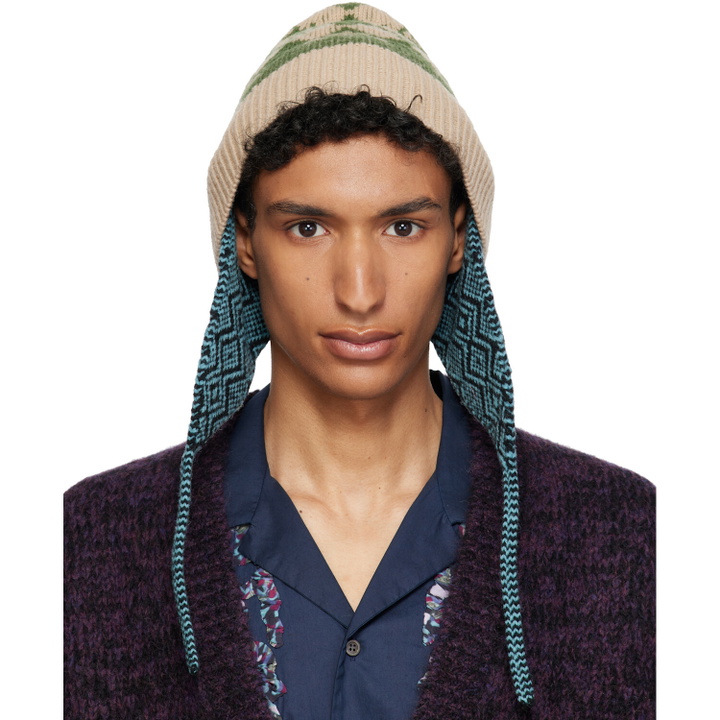Photo: Dries Van Noten Multicolor Jacquard Wool Beanie