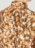 Leaf Print Shirt in Brown