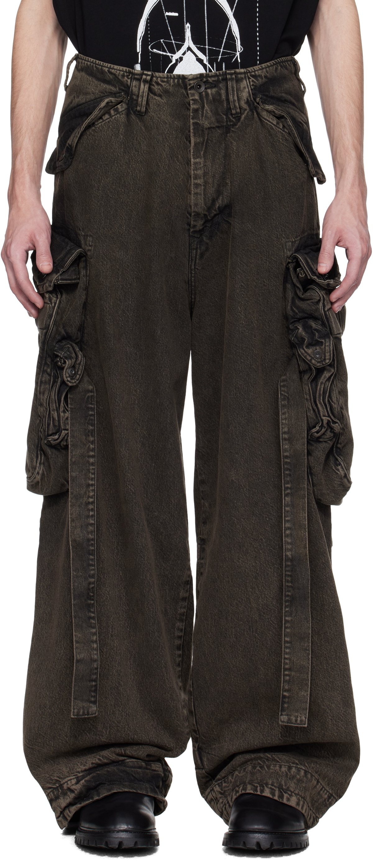 新品未使用品 JULIUS Degraded Punk Wide Jeans Julius Black Degraded Punk Wide Jeans Julius
