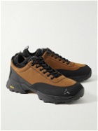 ROA - Neal Rubber-Trimmed Nubuck Hiking Sneakers - Brown