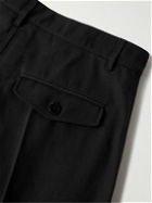 Marni - Straight-Leg Logo-Appliquéd Cotton-Blend Gabardine Bermuda Shorts - Black