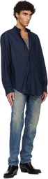 Balmain Blue Straight-Cut Jeans