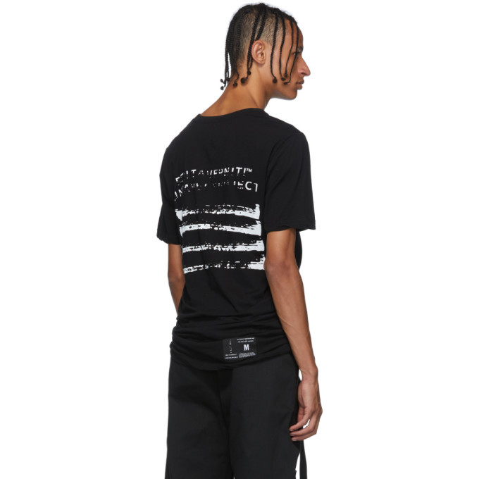 Unravel Black Jersey Elongated T-Shirt