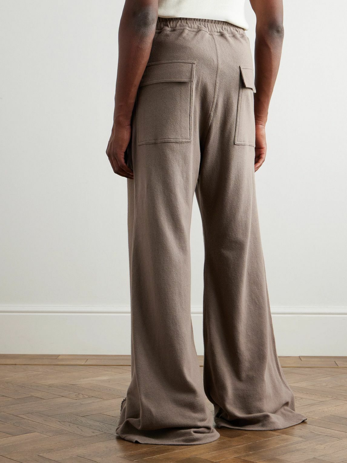 Rick Owens - Moncler Bela Wide-Leg Logo-Appliquéd Brushed Cotton