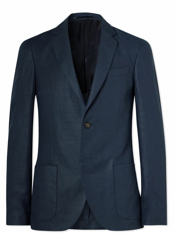 Photo: Mr P. - Slim-Fit Unstructured Linen Suit Jacket - Blue