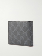 GUCCI - Leather-Trimmed Monogrammed Supreme Coated-Canvas Billfold Wallet