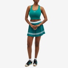 Sporty & Rich Women's Vendome Script Pleated Skirt in Alpine Alpine