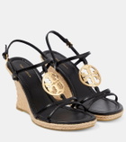 Tory Burch Capri Miller leather espadrille wedge