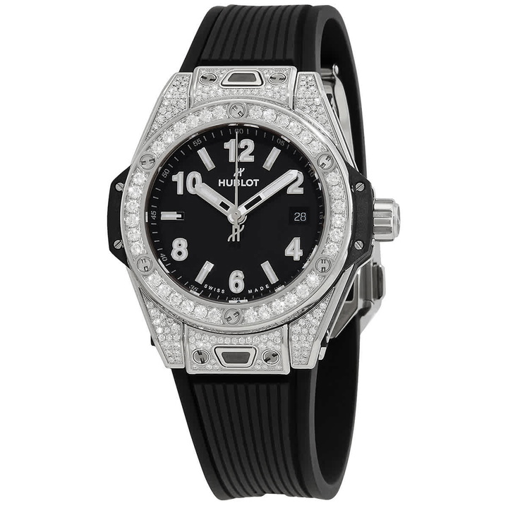 Photo: Hublot Big Bang One Click Steel Automatic Diamond Black Dial Ladies Watch 485.SX.1170.RX.1604