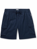 Onia - Straight-Leg Linen-Blend Cargo Shorts - Blue