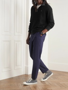 Polo Ralph Lauren - Cotton-Blend Jersey Half-Zip Sweatshirt - Black