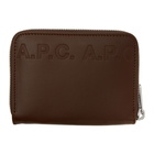 A.P.C. Brown Dallas Logo Wallet