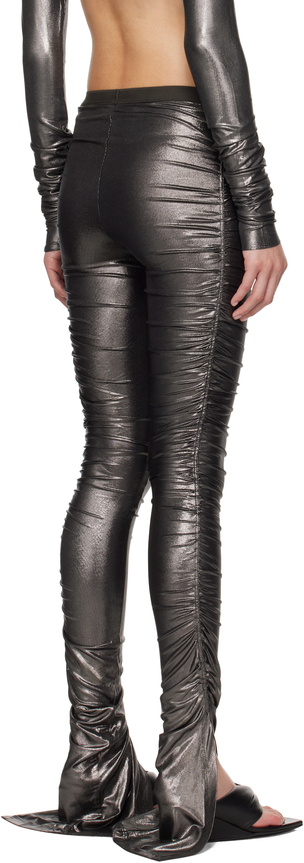 Rick Owens Lilies Gunmetal Hollywood Svita Leggings