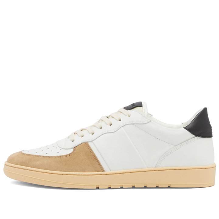 Photo: Collegium Men's Pillar Destroyer Low Sneaker in White/Taupe/Black