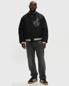 Rough. Cropped Varsity Pearl Jacket Black College Jackets