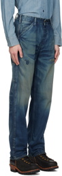 RRL Blue Straight-Fit Jeans