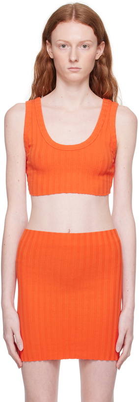 Photo: COTTON CITIZEN Orange Capri Crop Tank Top