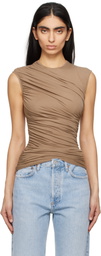 AGOLDE Brown Ester Tank Top