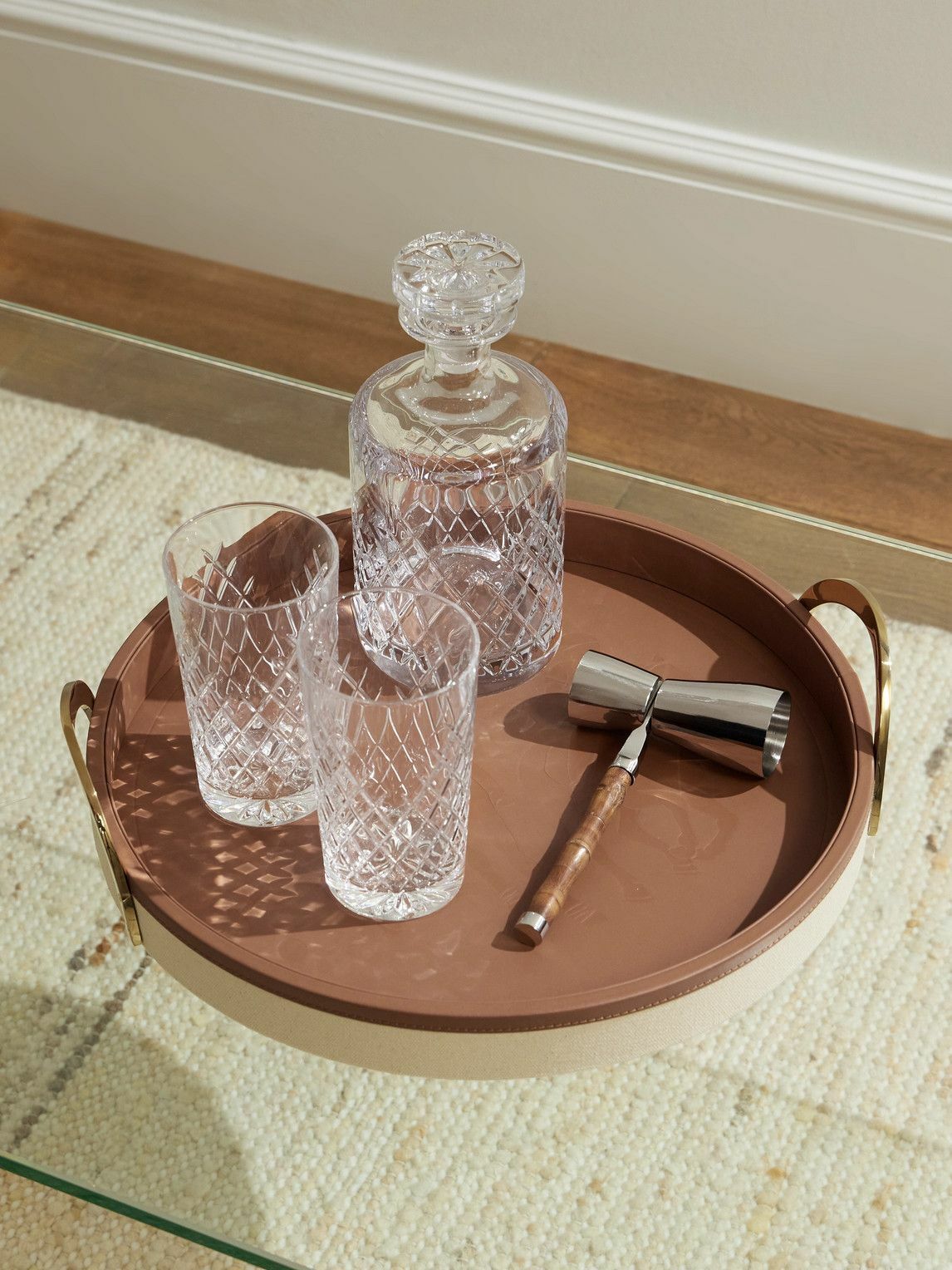 Ralph Lauren Home - Garrett Canvas, Leather and Brass Tray