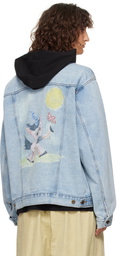 We11done Blue Monster Pony Denim Jacket