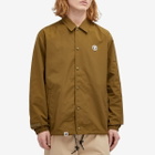 Men's AAPE Now Lightweight Coach Jacket in Green (Brown)