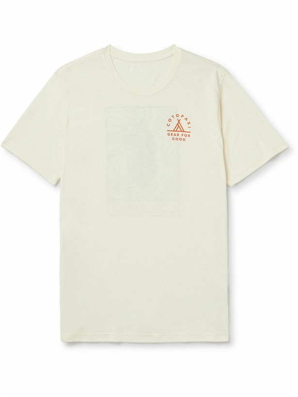 Photo: Cotopaxi - Llama Map Printed Organic Cotton-Blend Jersey T-Shirt - Neutrals