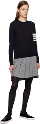 Thom Browne Grey Pleated Miniskirt