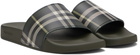 Burberry Green Check Slides