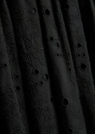 Tory Burch Embroidered Cotton Midi Dress Black