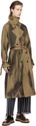 YOKE Brown Double-Breasted Trench Coat
