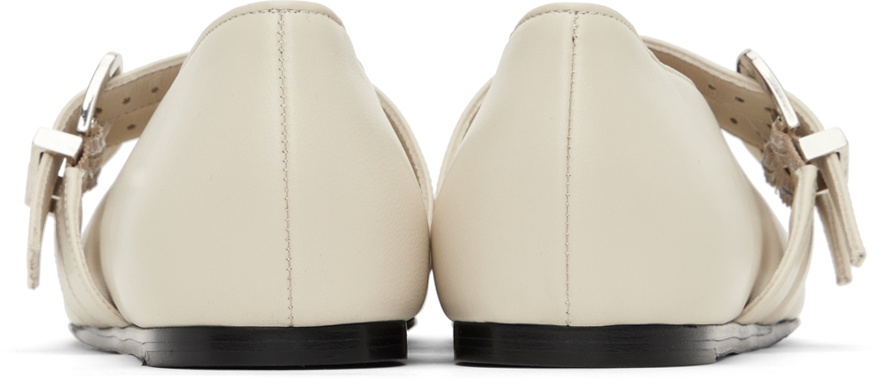 Le Monde Beryl Off-White Claudia Ballerina Flats