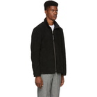 Stutterheim Reversible Black Fleece Varby Zip-Up Jacket