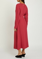 Joseph Hills Cut-out Crepe Midi Dress Dark Pink