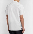 Maison Margiela - Camp-Collar Distressed Cotton-Poplin Shirt - White