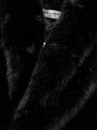 SAINT LAURENT - Faux Fur Coat - Black
