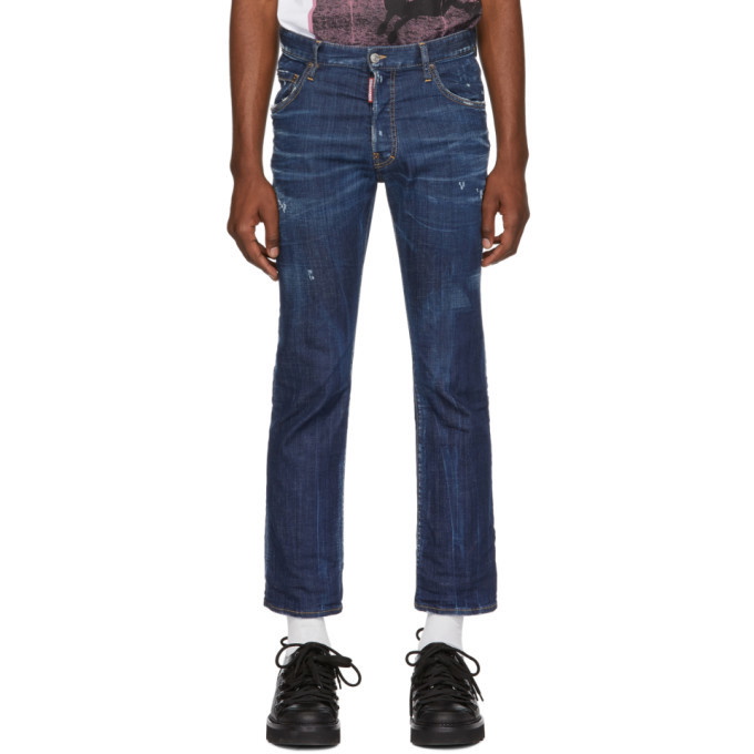 Photo: Dsquared2 Blue Cropped Flare Jeans