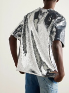 LOEWE - Paula's Ibiza Paillette-Embellished Cotton-Blend T-Shirt - Gray