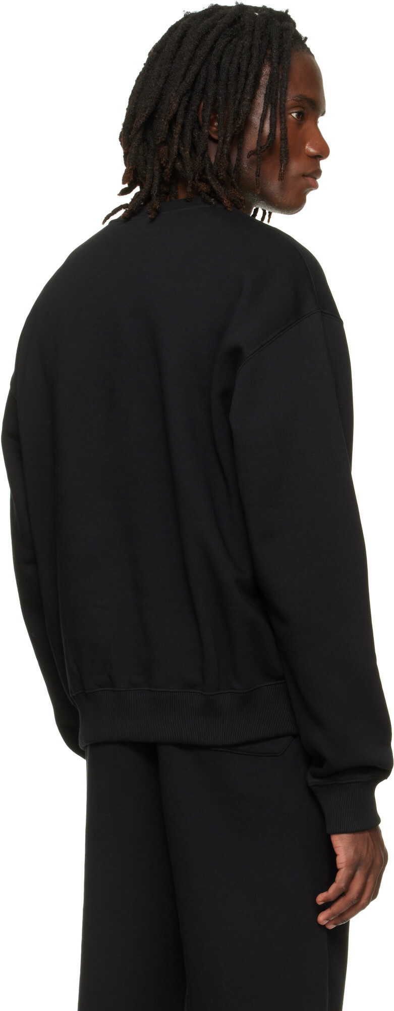 Jil Sander Black Cotton Crew-Neck Sweatshirt