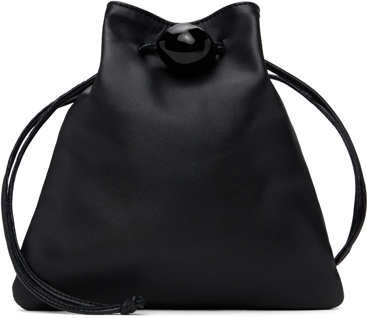 ayllon CASILDA POUCH IN BLACK レザー 巾着バッグ CASILDA Pouch in Black – Ayllón