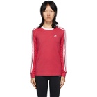 adidas Originals Pink 3-Stripes Long Sleeve T-Shirt