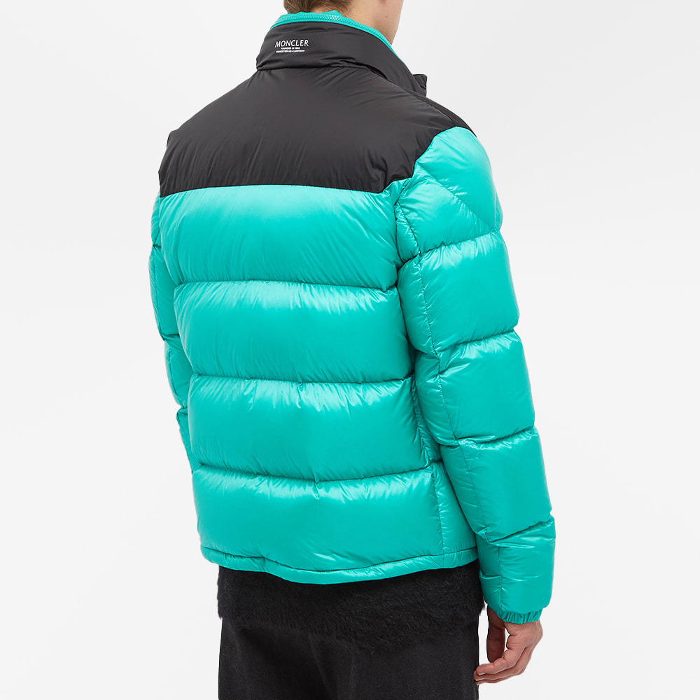 Moncler Men's Peuplier Contrast Yolk Jacket in Green/Black Moncler